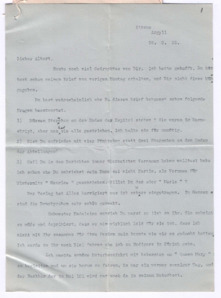 Brief von Lilian Russell an Albert Schweitzer