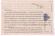 Brief von Lilian Russell an Albert Schweitzer