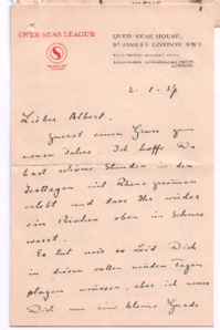 Brief von Lilian Russell an Albert Schweitzer