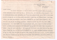 Brief von Lilian Russell an Albert Schweitzer