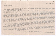 Brief von Lilian Russell an Albert Schweitzer