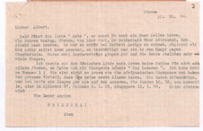Brief von Lilian Russell an Albert Schweitzer