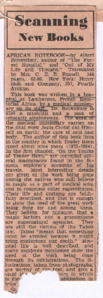 Briefanhang aus der Korrespondenz zwischen Lilian Russell und Albert Schweitzer