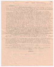 Brief von Lilian Russell an Albert Schweitzer