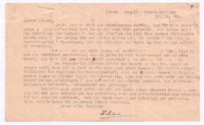 Brief von Lilian Russell an Albert Schweitzer