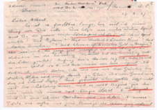 Brief von Lilian Russell an Albert Schweitzer