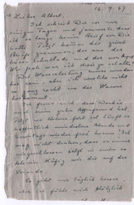 Brief von Lilian Russell an Albert Schweitzer