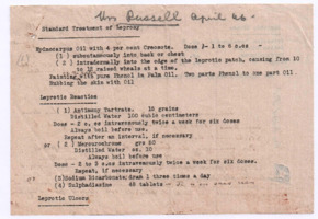 Brief von Lilian Russell an Albert Schweitzer