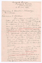 Brief von A. Colville an Albert Schweitzer