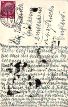 Postkarte von Helene Schweitzer an Lady Kirkpatrick