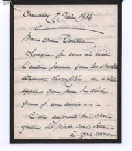 Brief von Mathilde De Montesquiou-Fézensac Widor an Albert Schweitzer