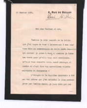 Brief von Mathilde De Montesquiou-Fézensac Widor an Albert Schweitzer