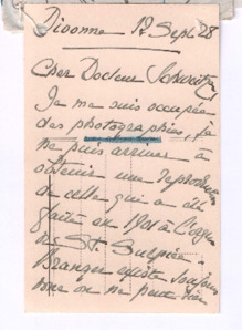 Brief von Mathilde De Montesquiou-Fézensac Widor an Albert Schweitzer