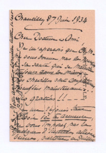 Brief von Mathilde De Montesquiou-Fézensac Widor an Albert Schweitzer