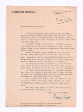Brief von Wolfgang Wagner an Albert Schweitzer