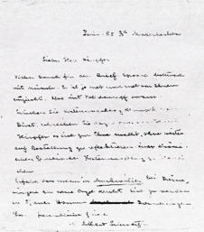 Brief v. Albert Schweitzer an Fréderic Haerpfer