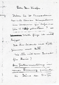 Brief v. Albert Schweitzer an Fréderic Haerpfer