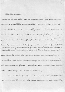 Brief v. Albert Schweitzer an Fréderic Haerpfer