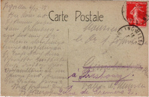 Postkarte von Fréderic Haerpfer an Albert Schweitzer