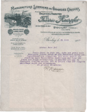 Brief von Fréderic Haerpfer an Albert Schweitzer