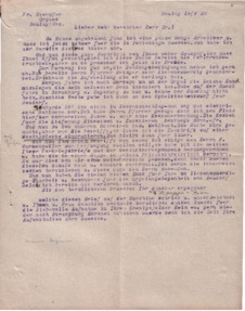 Brief von Fréderic Haerpfer an Albert Schweitzer