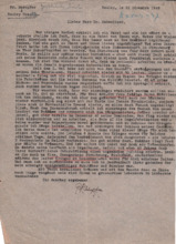 Berührender Brief von Fréderic Haerpfer an Albert Schweitzer - Kriegserlebnisse
