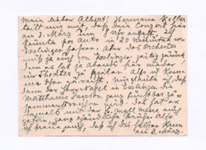 Postkarte von Georg Albert Walter an Albert Schweitzer