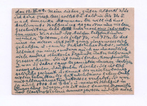 Postkarte von Georg Albert Walter an Albert Schweitzer
