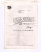 Brief des Theaters Strasbourg an Jan R Novotny