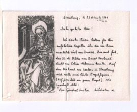 Brief des Collegium Wilhelmitanum aus Strasbourg an Jan R Novotny