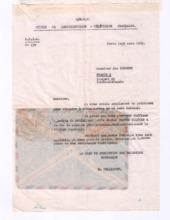 Brief des französischen Radio- und Fernsehsenders RTF an Jan R Novotny