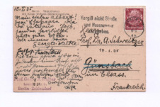 Postkarte von Georg Albert Walter an Albert Schweitzer