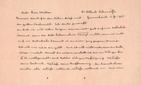 Brief von Albert Schweitzer an Lisa Walter