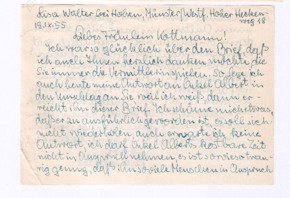 Brief von Lisa Walter an Mathilde Kottmann