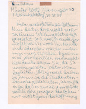Brief von Lisa Walter an Mathilde Kottmann