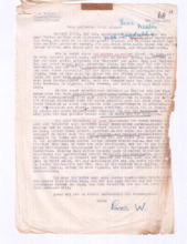 Brief von Lisa Walter an Albert Schweitzer