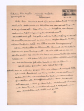 Brief von Albert Schweitzer an Lisa Walter