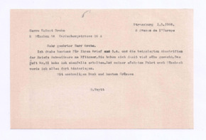 Brief von Gustav Woytt an Helmut Grohe