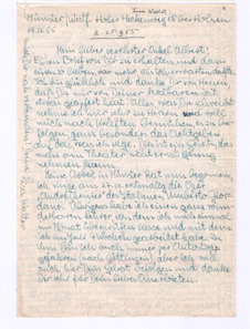 Brief von Lisa Walter an Albert Schweitzer