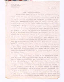 Brief von Lisa Walter an Albert Schweitzer