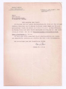Brief von Helmut Grohe an Gustav Woytt