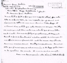 Brief von Albert Schweitzer an Gwen Mathias