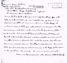 Brief von Albert Schweitzer an Gwen Mathias