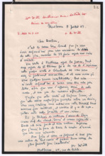 Brief von Madeleine Will an Albert Schweitzer