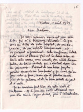 Brief von Madeleine Will an Albert Schweitzer