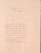 Brief von Albert Schweitzer an Marie-Joseph Erb