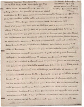 Brief von Albert Schweitzer an Wanda Landowska