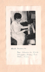 Foto und Zeitungsartikel von Wanda Landowska, beschriftet