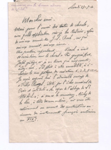 Brief von Paul de Maleingreau an Albert Schweitzer