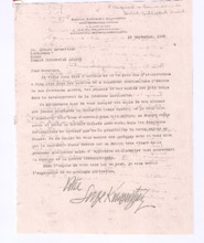Brief von Serge Koussevitzky an Albert Schweitzer